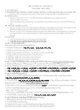 Đề cương ôn tập hóa 9 năm học 2014 -2015